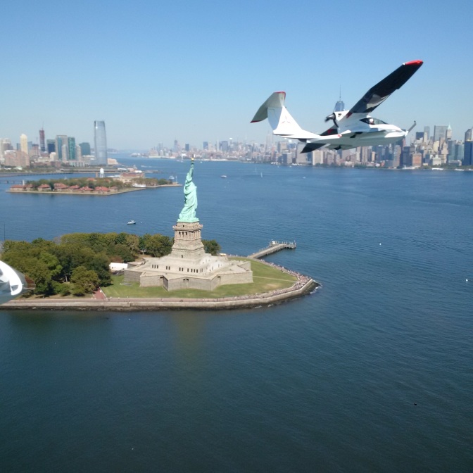 The Icon A5 amphibious aircraft can land on water, runways or grass airstrips.